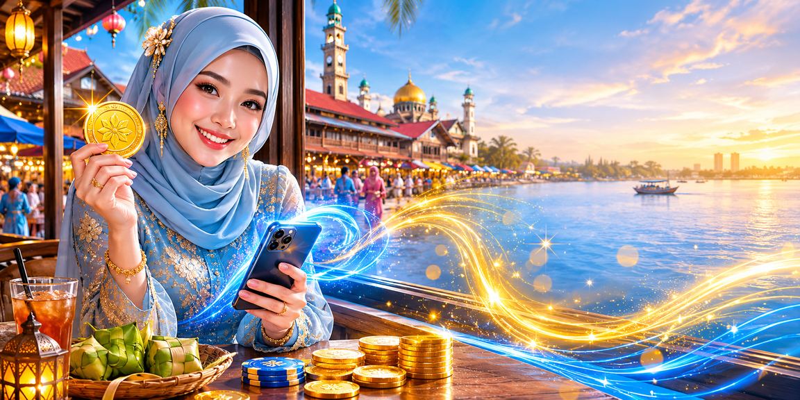 Pengguna Kota Bharu membuat deposit semasa musim Hari Raya dengan telefon pintar
