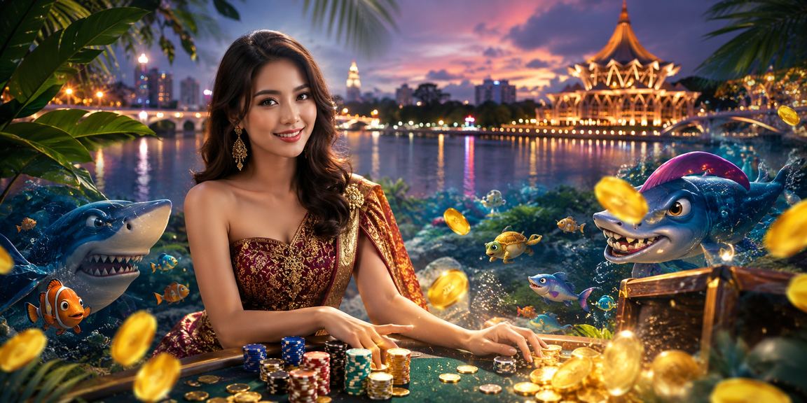 Pemain dari Kuching Sarawak menikmati permainan memancing dalam gaya Melayu pada tablet