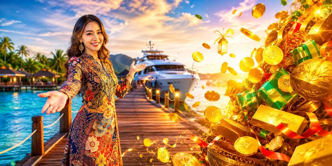 Suasana hiburan kasino Sabah dengan corak batik tempatan dan persekitaran yang meriah dan berbudaya